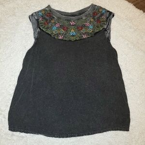 ecot'e Urban Oufitters Embroidered Bib Top